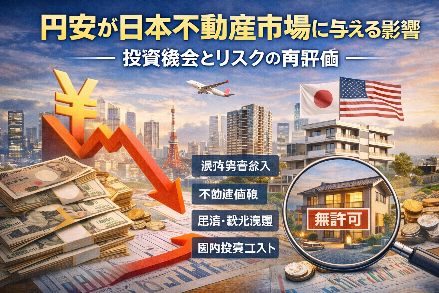 円安が日本不動産市場に与える影響：投資機会とリスクの再評価