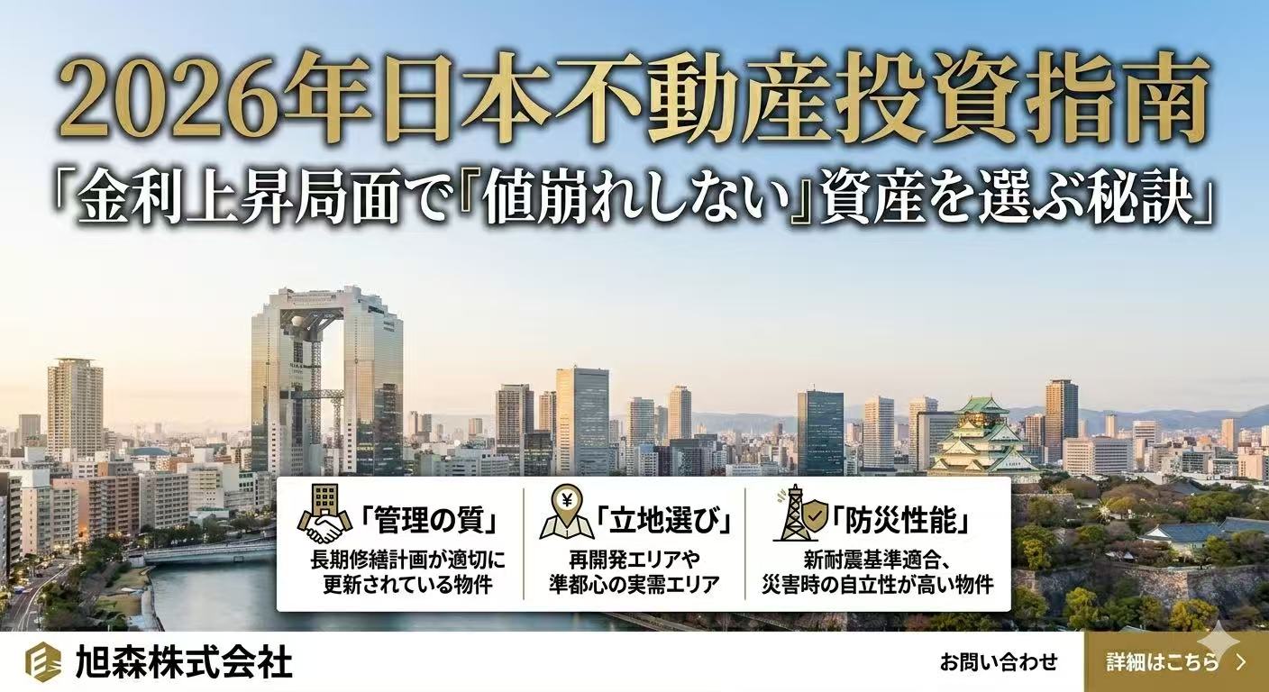 2026年日本不動産購入の必読書：金利上昇局面で「値崩れしない」資産を選ぶ秘訣とは？