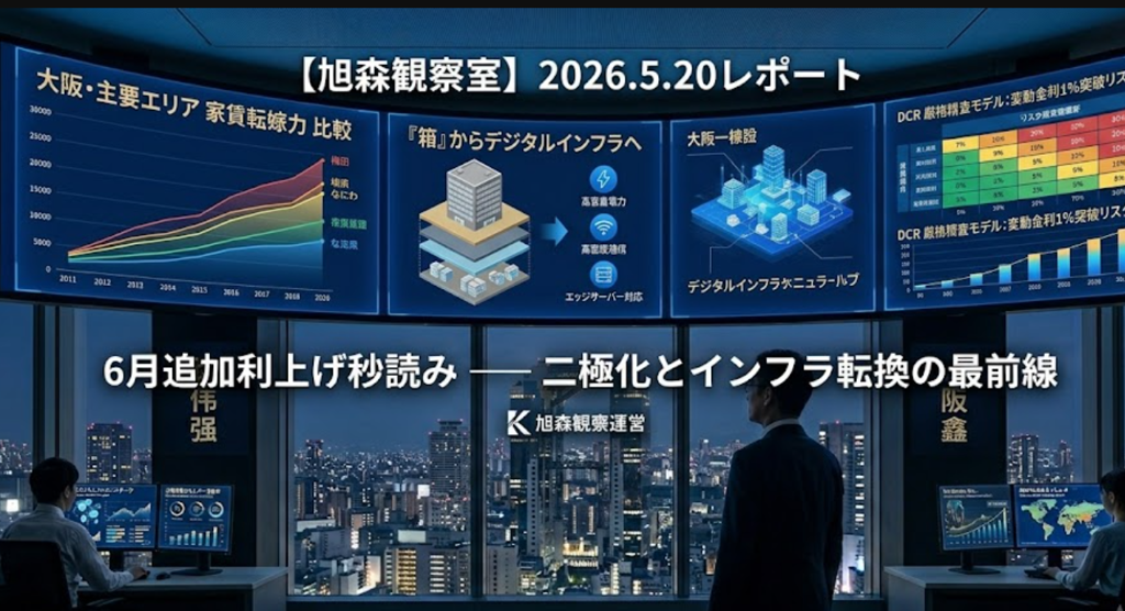 【旭森資産観察室】2026.5.20レポート：利上げ局面における「不動産選別」の最終ライン