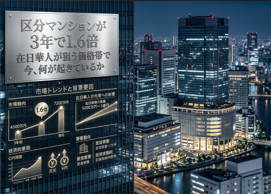 区分マンションが 3年で1.6倍 在日華人が狙う価格帯で 今、何が起きているか