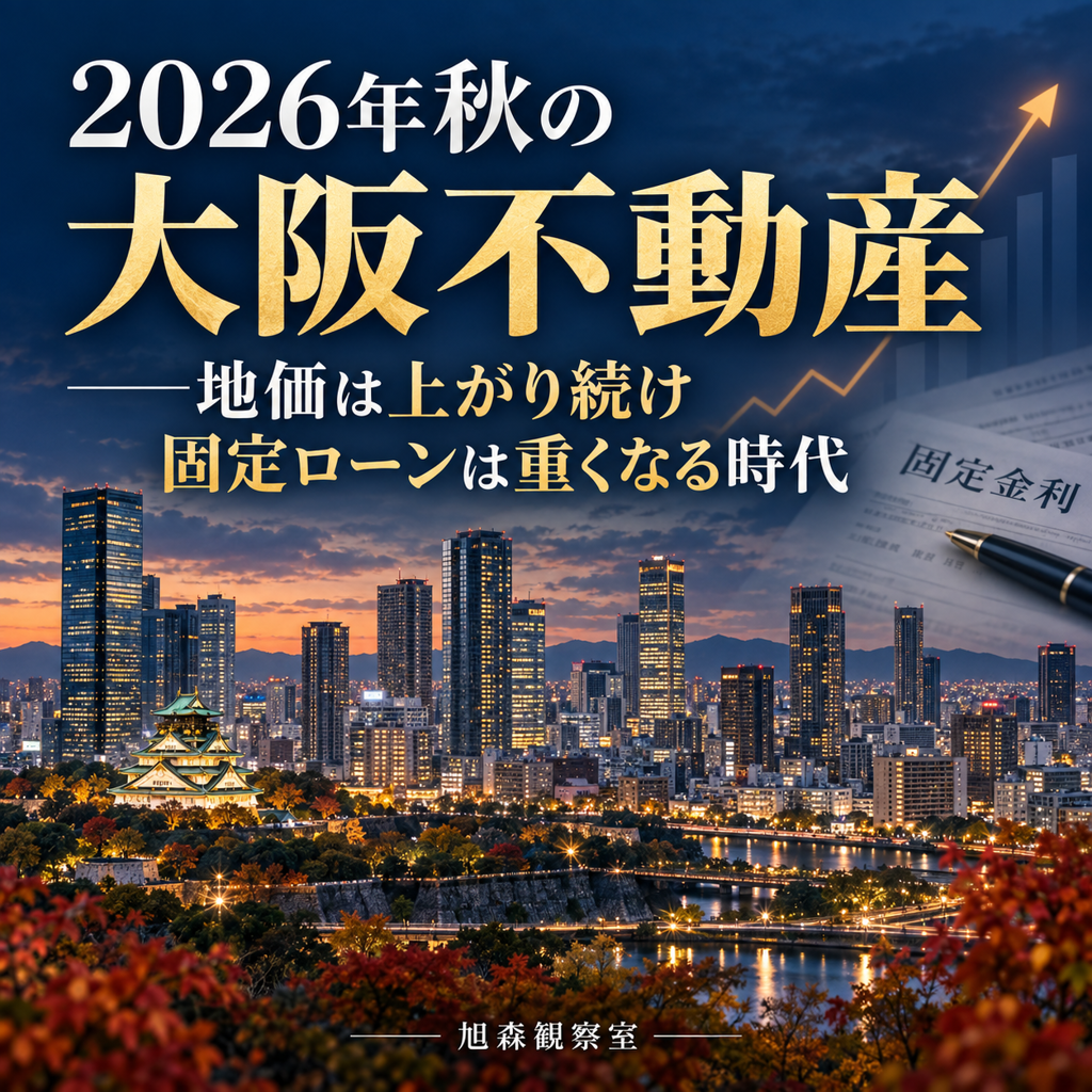 2026年秋の 大阪不動産 ——地価は上がり続け 固定ローンは重くなる時代
